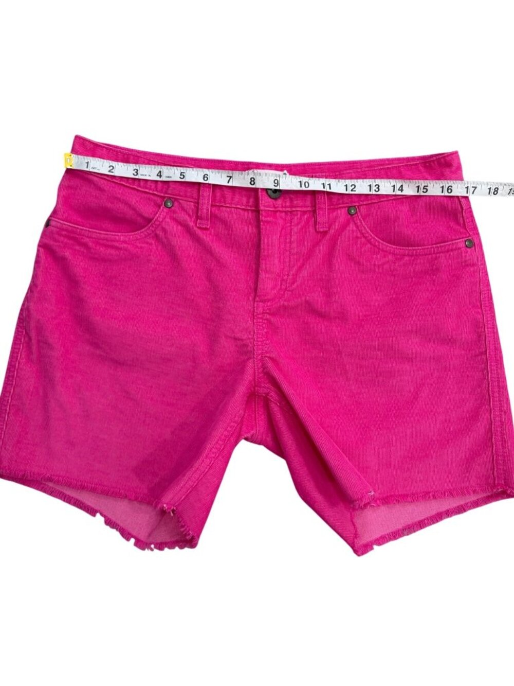 Carve Designs Womens Size 6 Oahu Shorts Corduroy Hot Pink Frayed Hem 5" - Picture 4 of 7